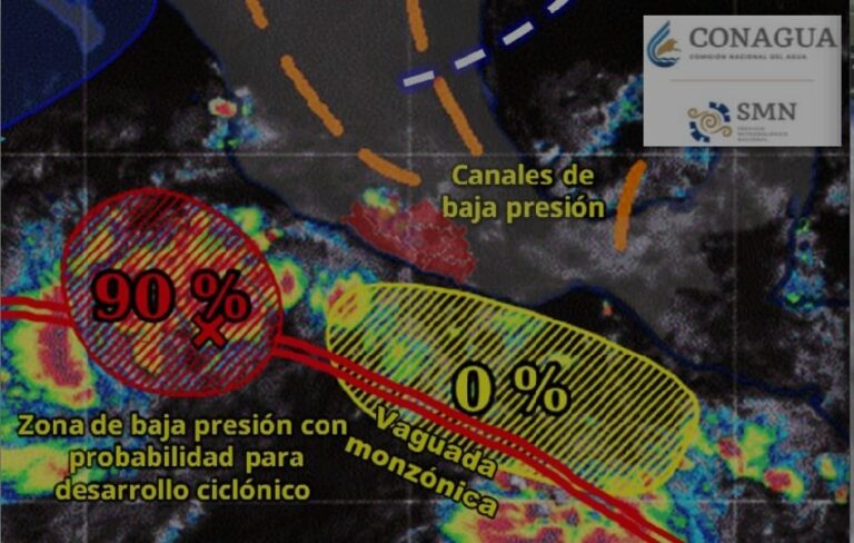Prevalecerán lluvias este sábado en Guerrero por influencia de sistemas de baja presión