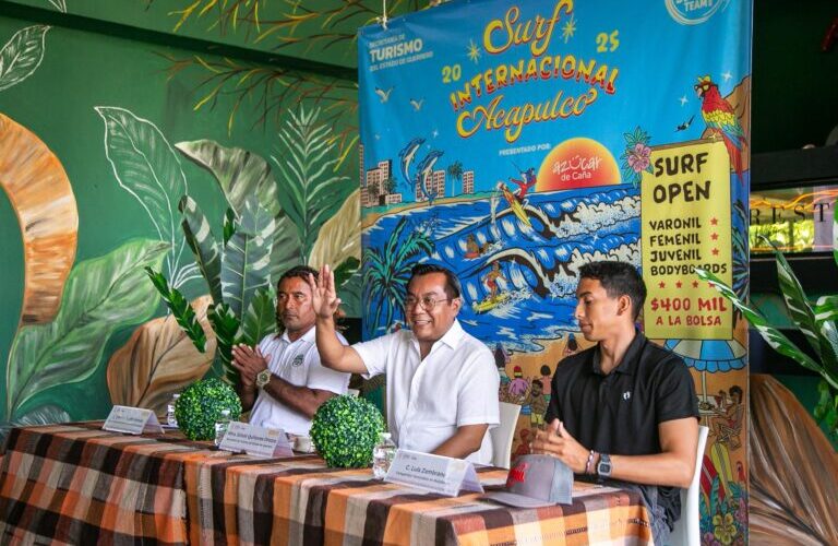 Gobierno de Guerrero promueve el turismo deportivo con el Surf Internacional Acapulco 2025