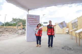 Evelyn Salgado da inicio a la rehabilitación de la glorieta frente al Instituto Tecnológico de Chilpancingo
