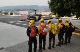 SSP Guerrero se suma a labores de atención a incendios forestales con Unidad Aeromóvil en Chilpancingo