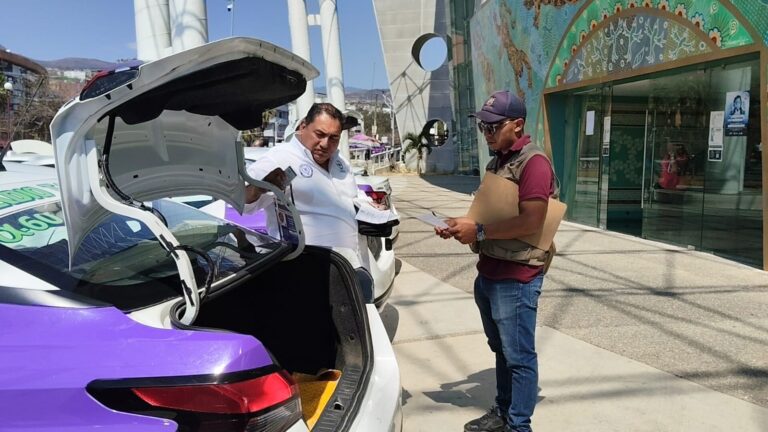 Autoridades revisan Taxis Violeta en Chilpancingo para seguridad de las mujeres