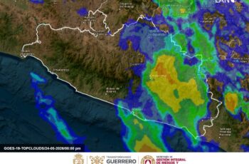 Boletín meteorológico para el Estado de Guerrero del 24 de mayo del 2026