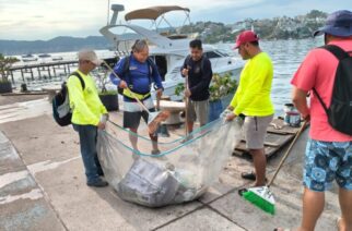Promotora de Playas realiza limpieza y vigilancia en zona costera de Acapulco tras lluvias